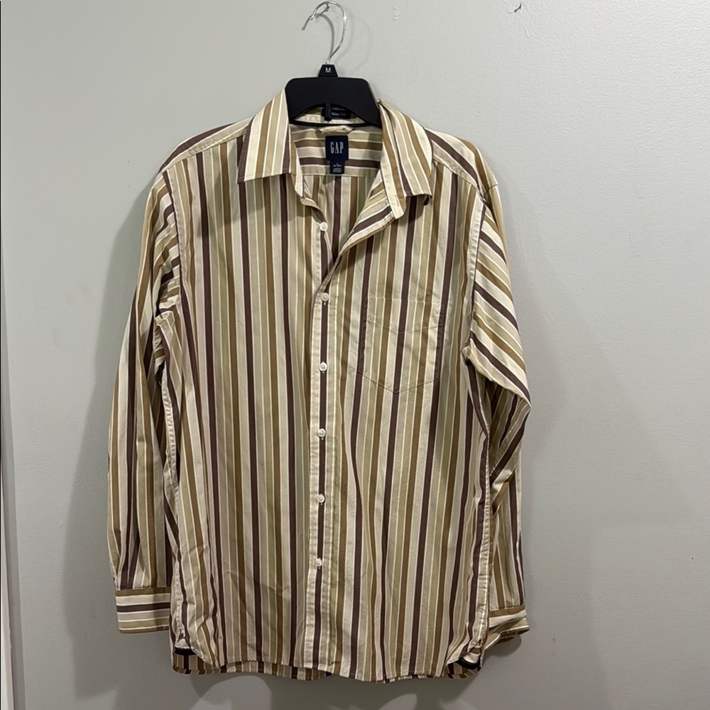 Old Navy classic fit vintage looking button-down striped top